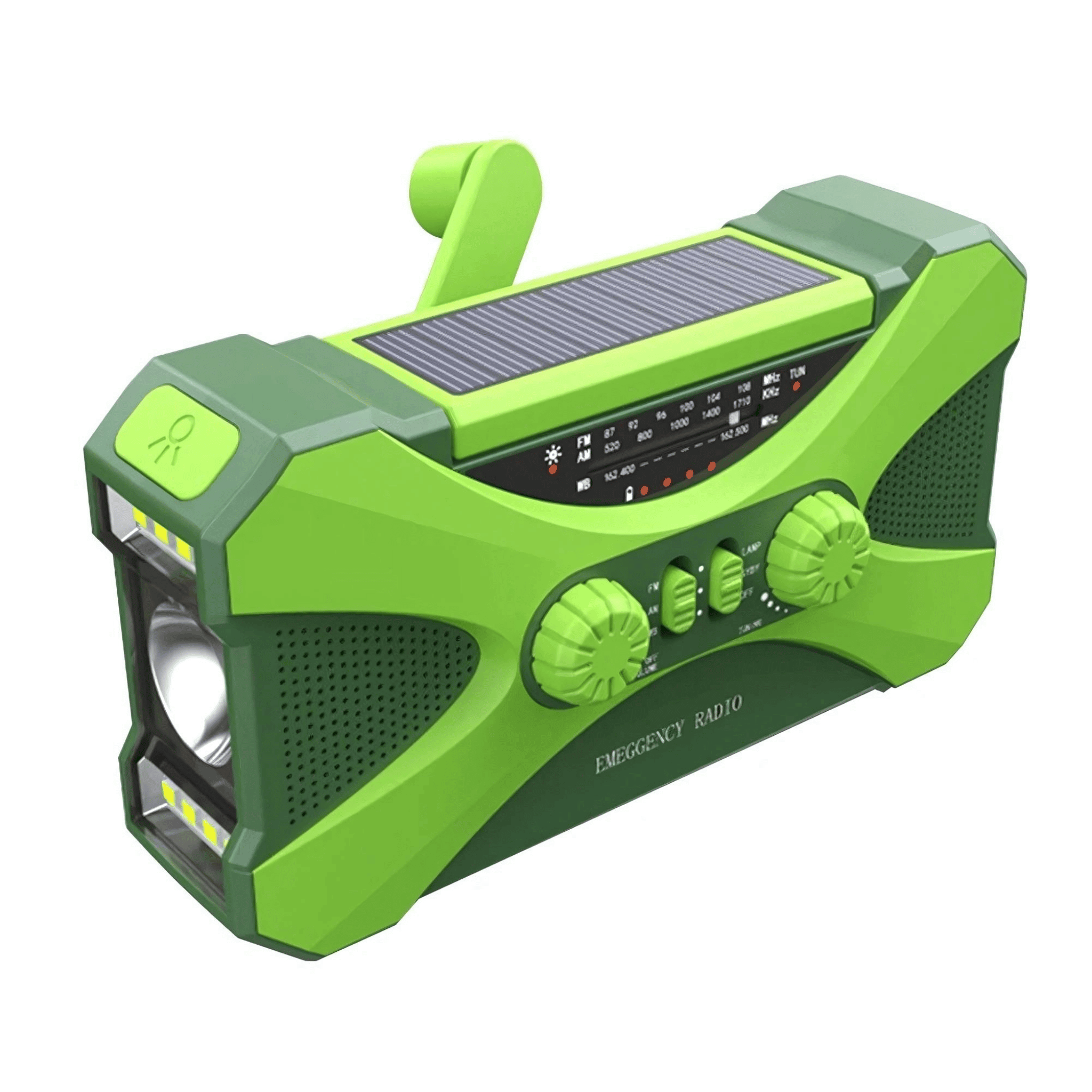 Power noodradio 10.000 mAh – zonne-energie, zwengel, LED & SOS