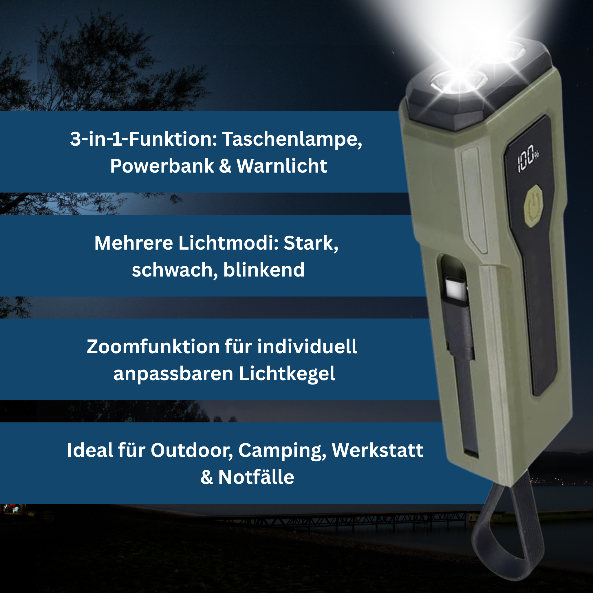 PowerBeam X – De multifunctionele lamp met powerbank
