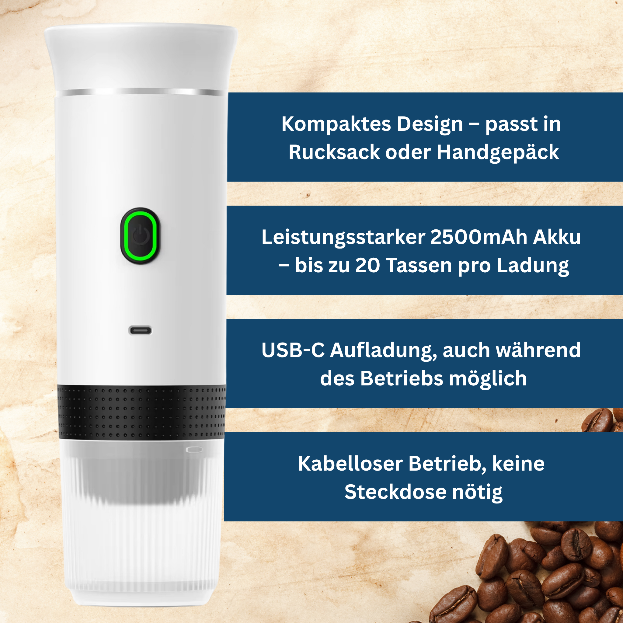 CoffeeGo Pro – Draagbaar koffiezetapparaat