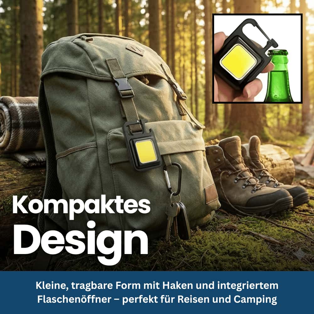 LumiKey Pro – Mini-COB Sleutelhangerlamp