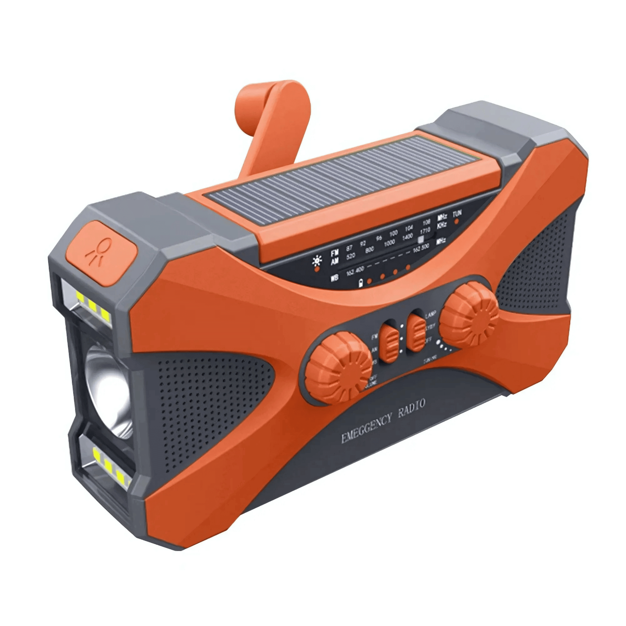 Power noodradio 10.000 mAh – zonne-energie, zwengel, LED & SOS