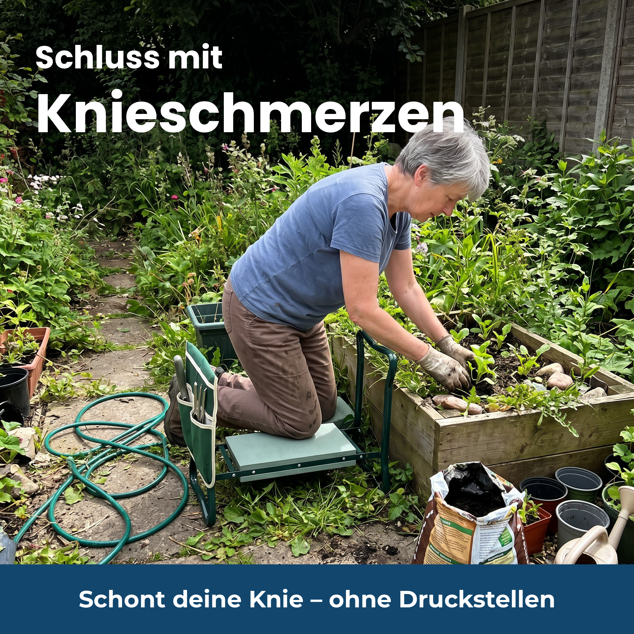 Schluss mit Knieschmerzen – GartenFlex PRO Kniebank im Einsatz