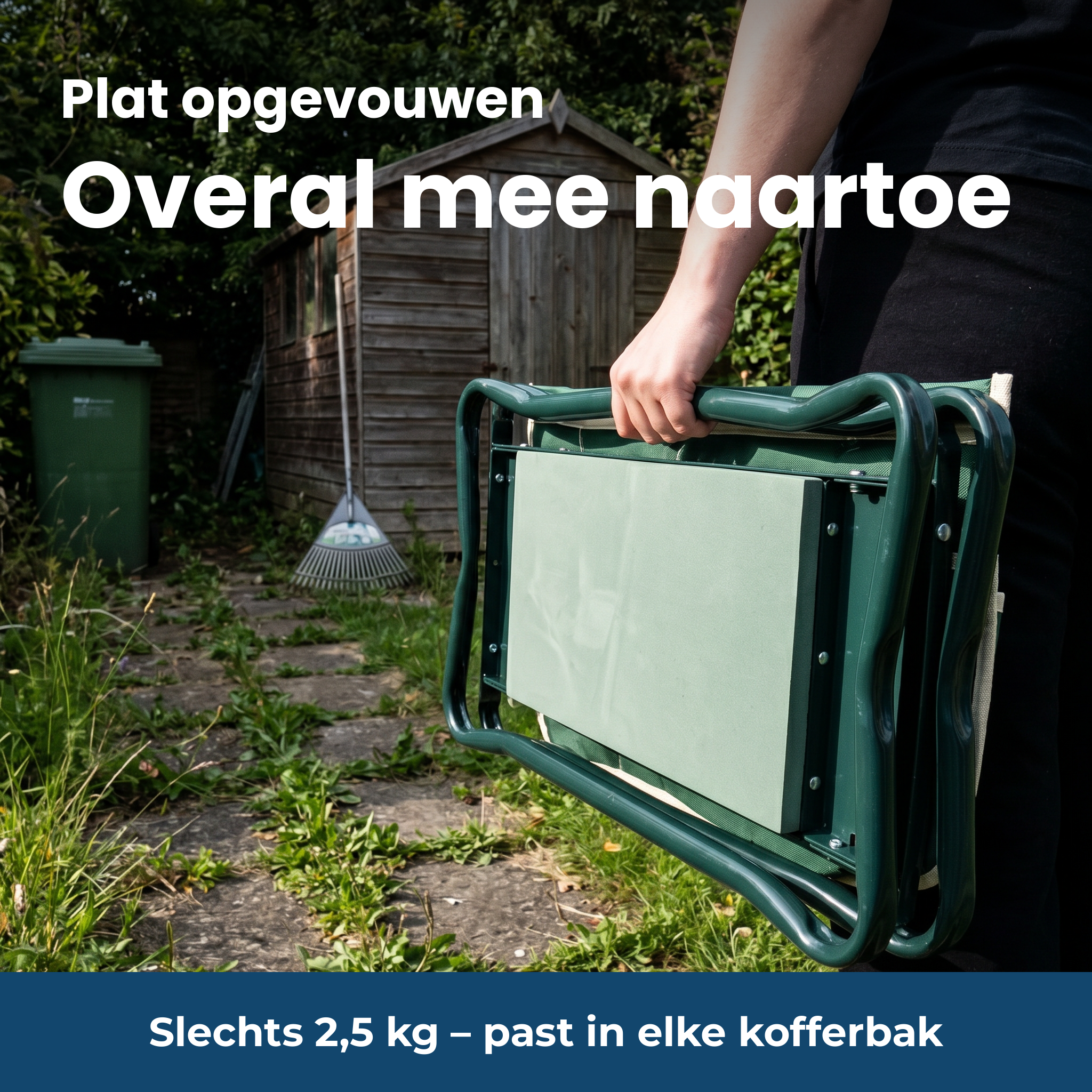 Plat opgevouwen, overal mee naartoe – GartenFlex PRO opgevouwen