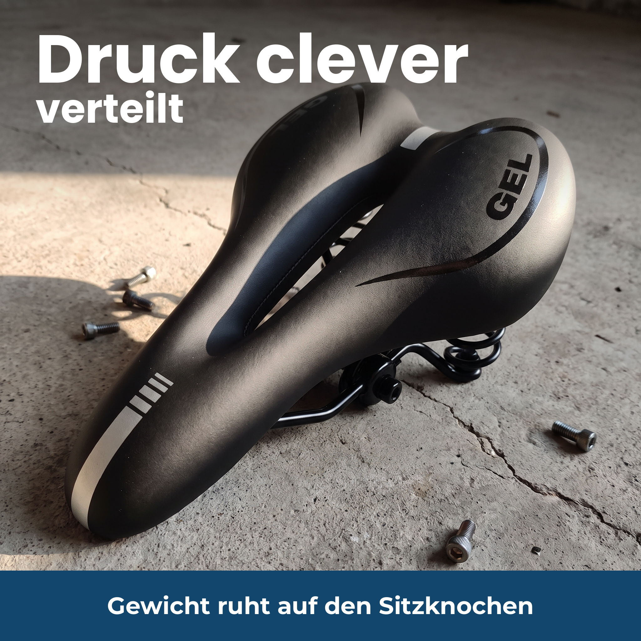 Entlastungskanal und Aussparung verteilen den Druck ergonomisch