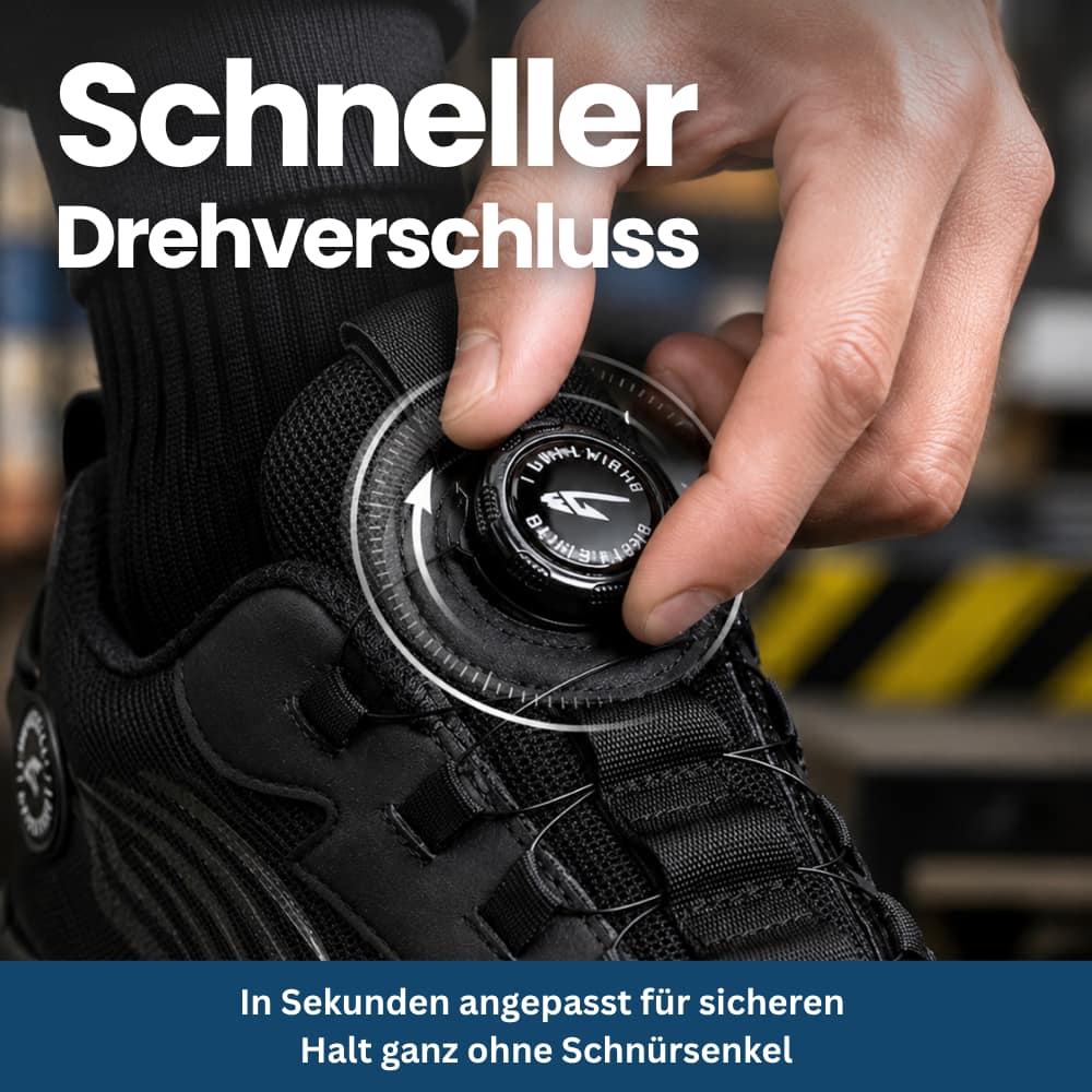 Veiligheidssneakers met stalen neus & draaisluiting