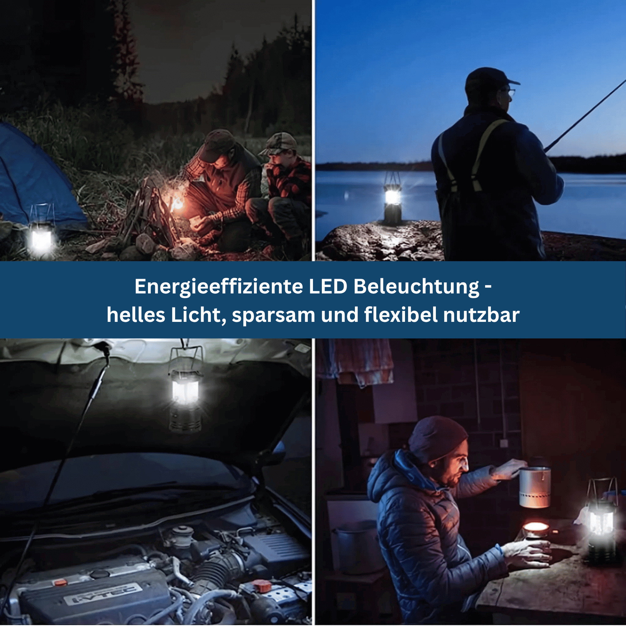Compacte LED-Campinglantaarn – Helder en Draagbaar voor Buiten