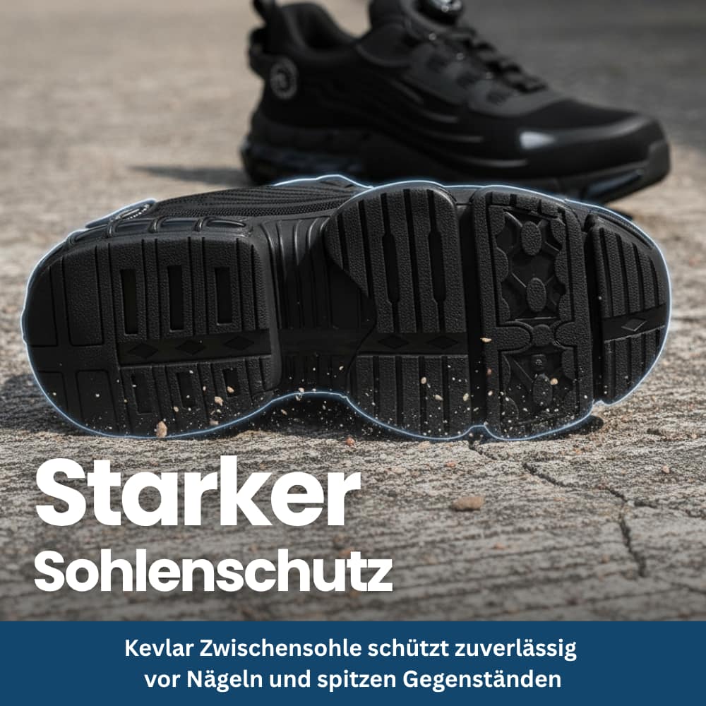 Veiligheidssneakers met stalen neus & draaisluiting