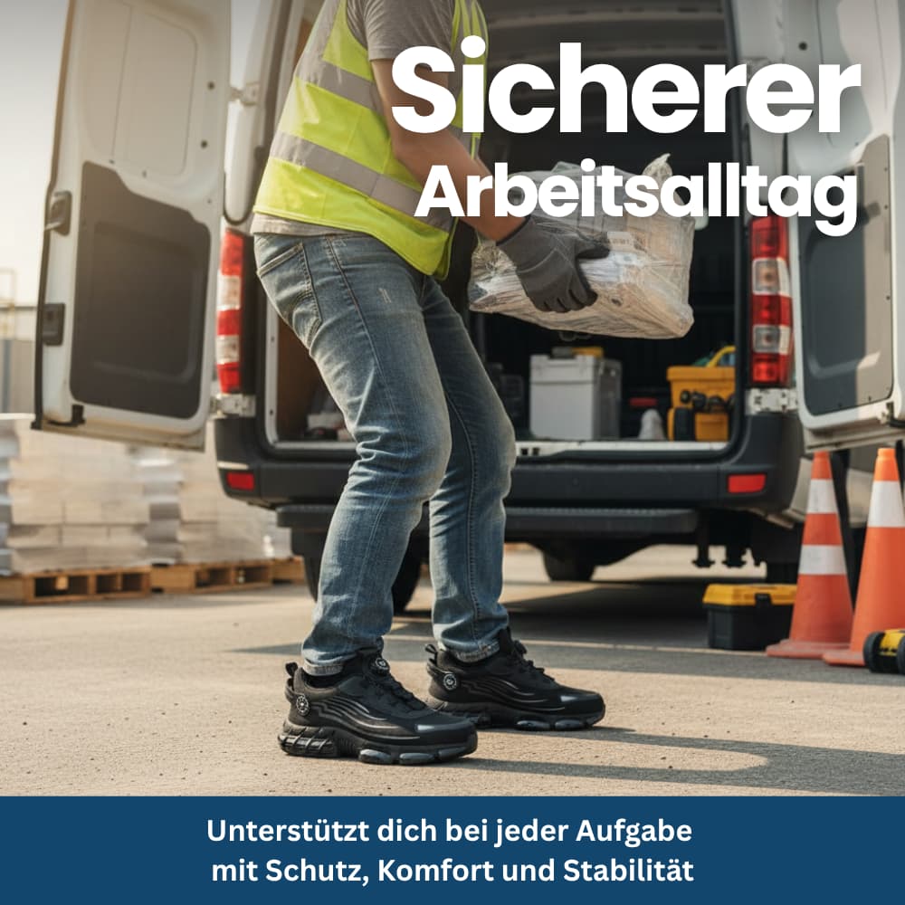Veiligheidssneakers met stalen neus & draaisluiting