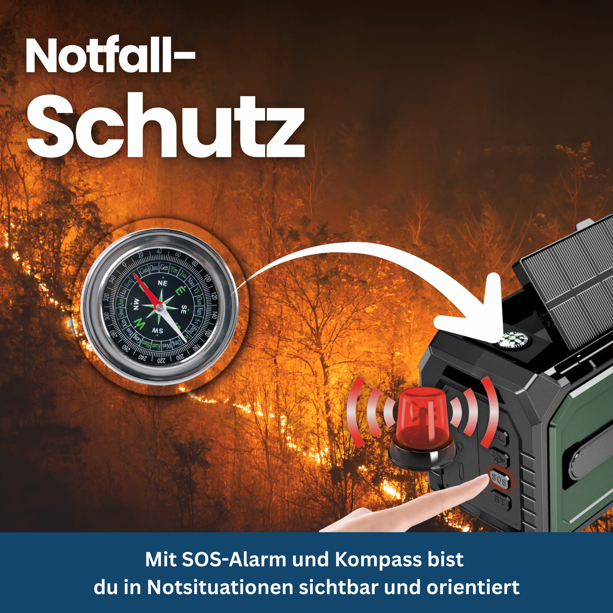 Survivor Max – Multifuntionele Radio met Zonne-energie, SOS & Powerbank