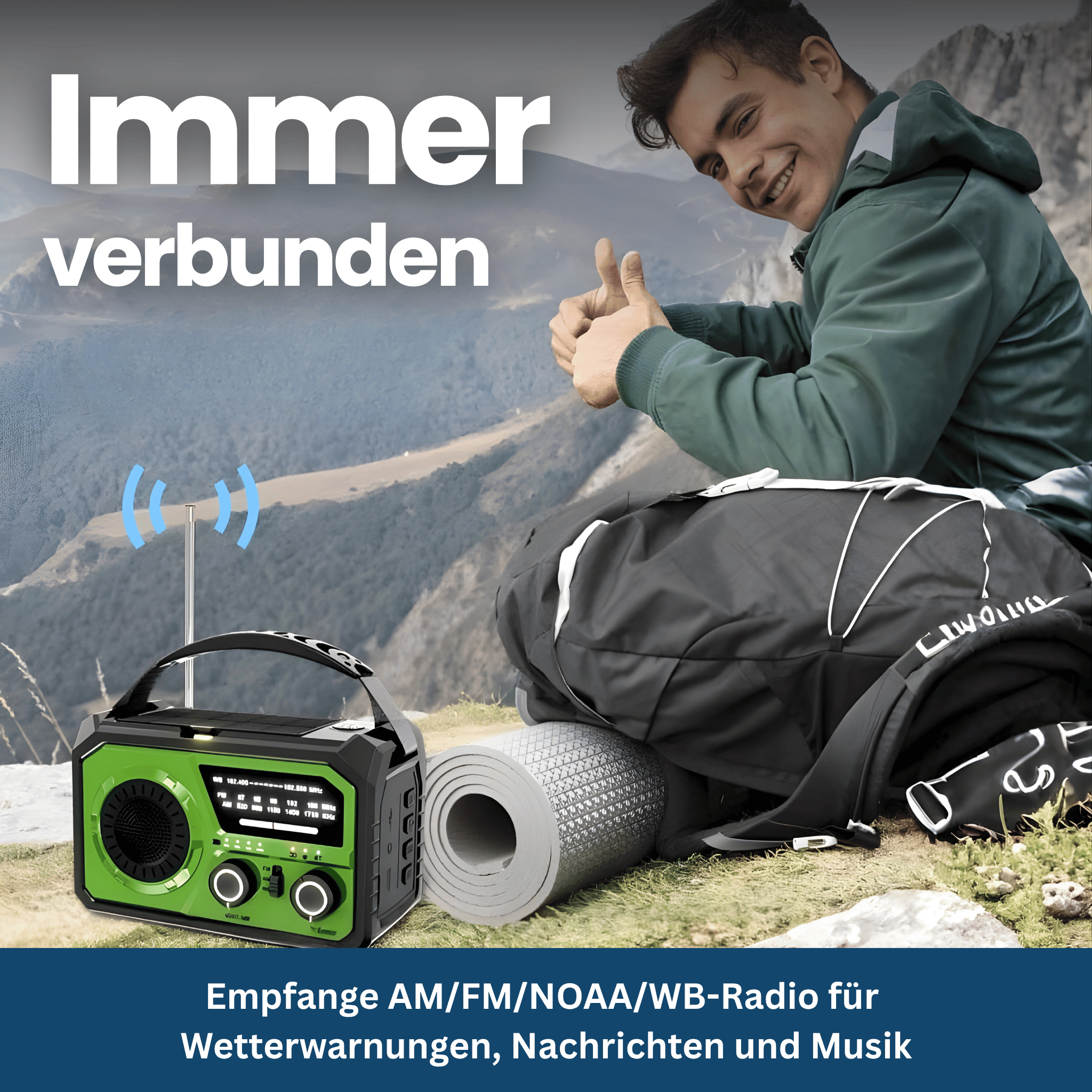 Survivor Max – Multifuntionele Radio met Zonne-energie, SOS & Powerbank