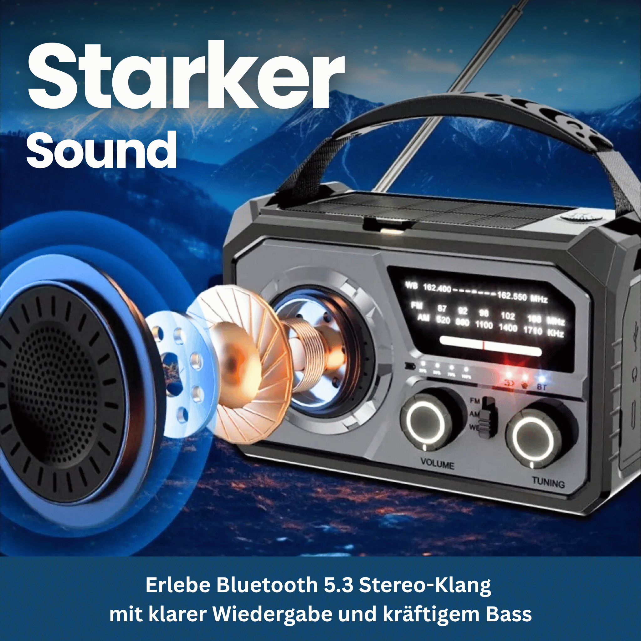 Survivor Max – Multifuntionele Radio met Zonne-energie, SOS & Powerbank