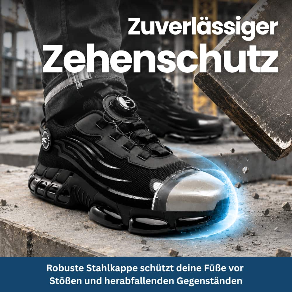 Veiligheidssneakers met stalen neus & draaisluiting