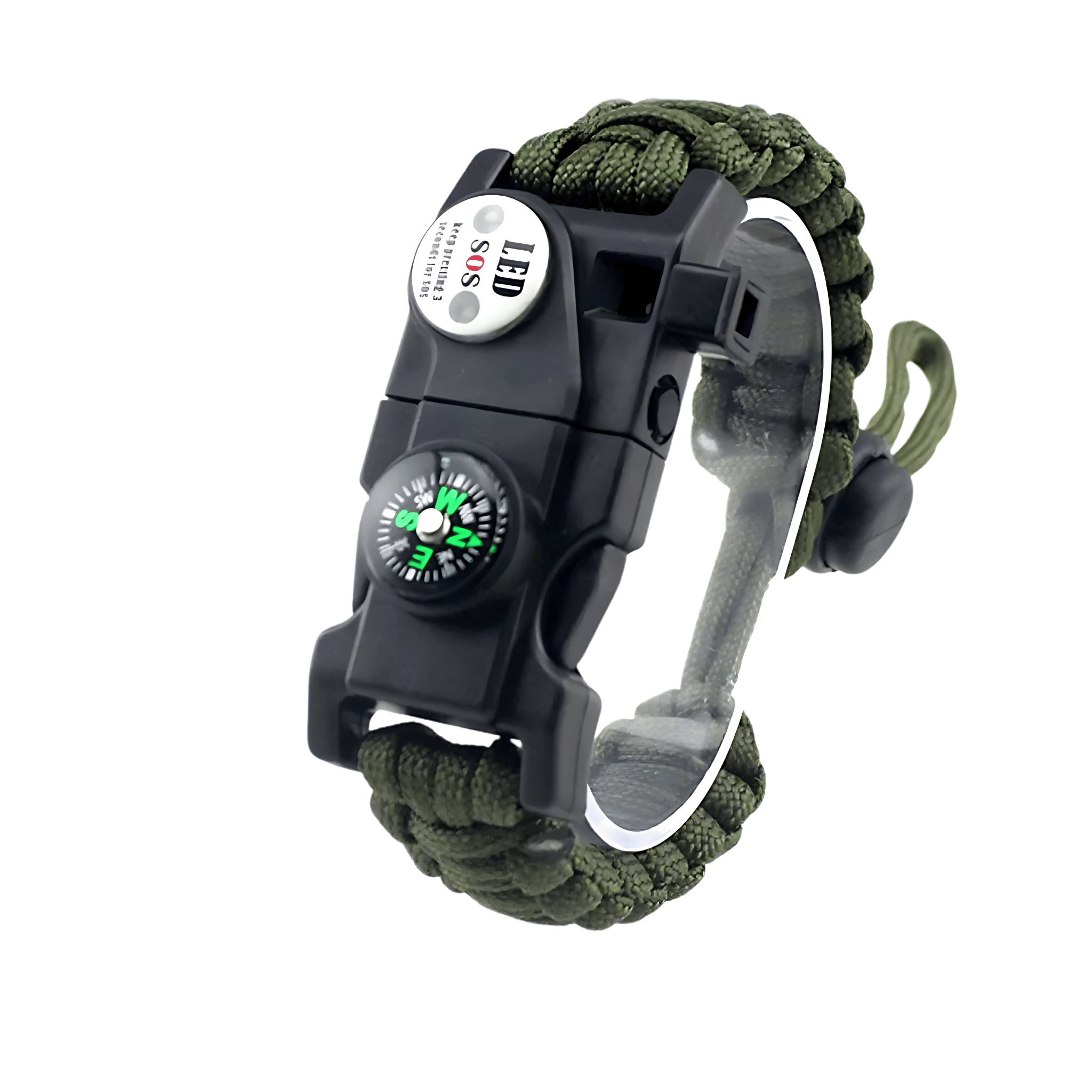Survival Paracord Armband – Met LED & Kompas
