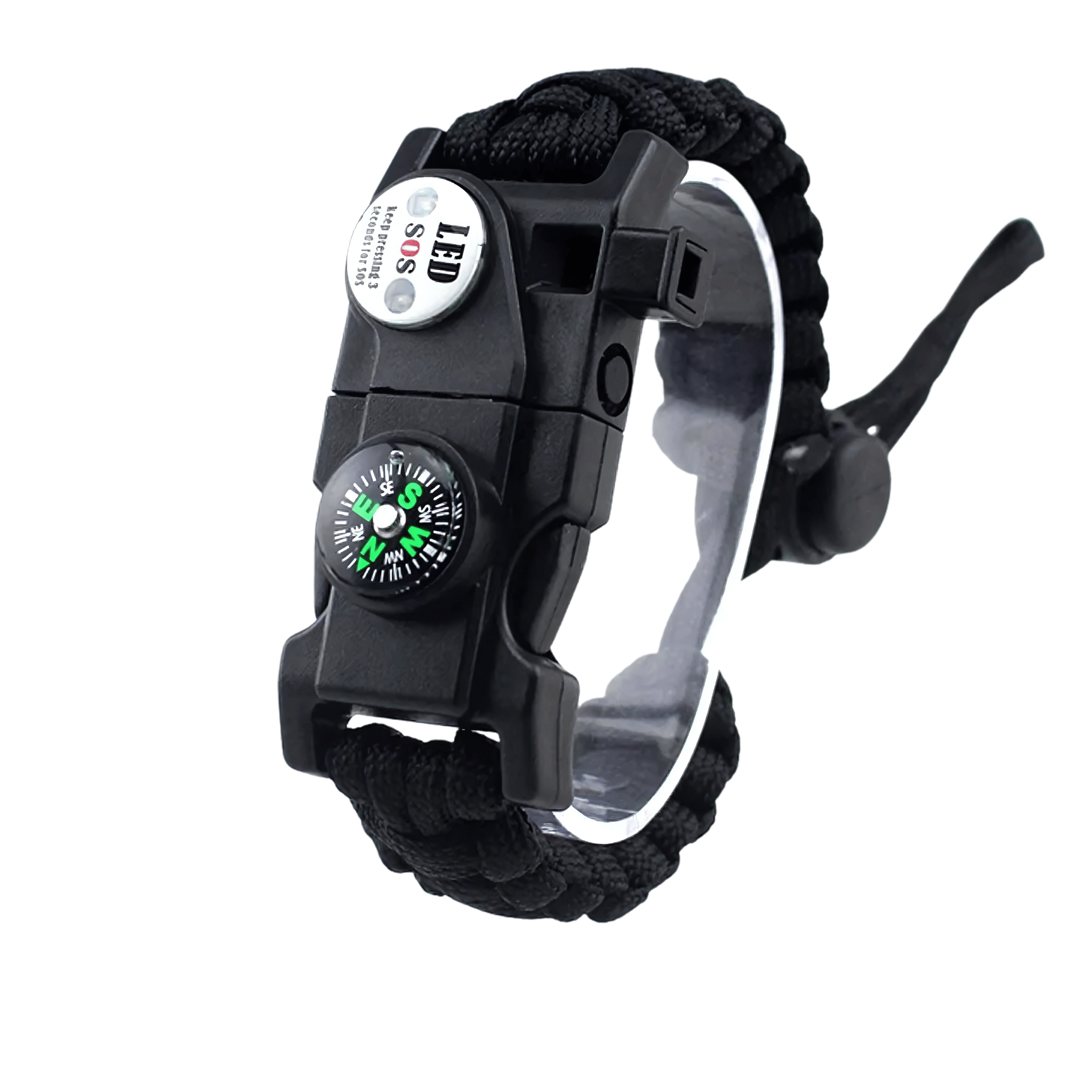 Survival Paracord Armband – Met LED & Kompas