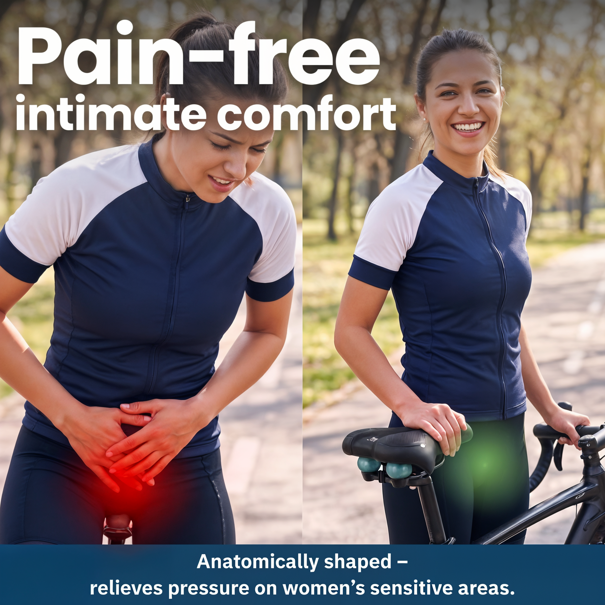 [en] Pain-free intimate comfort - anatomically shaped pressure relief for women