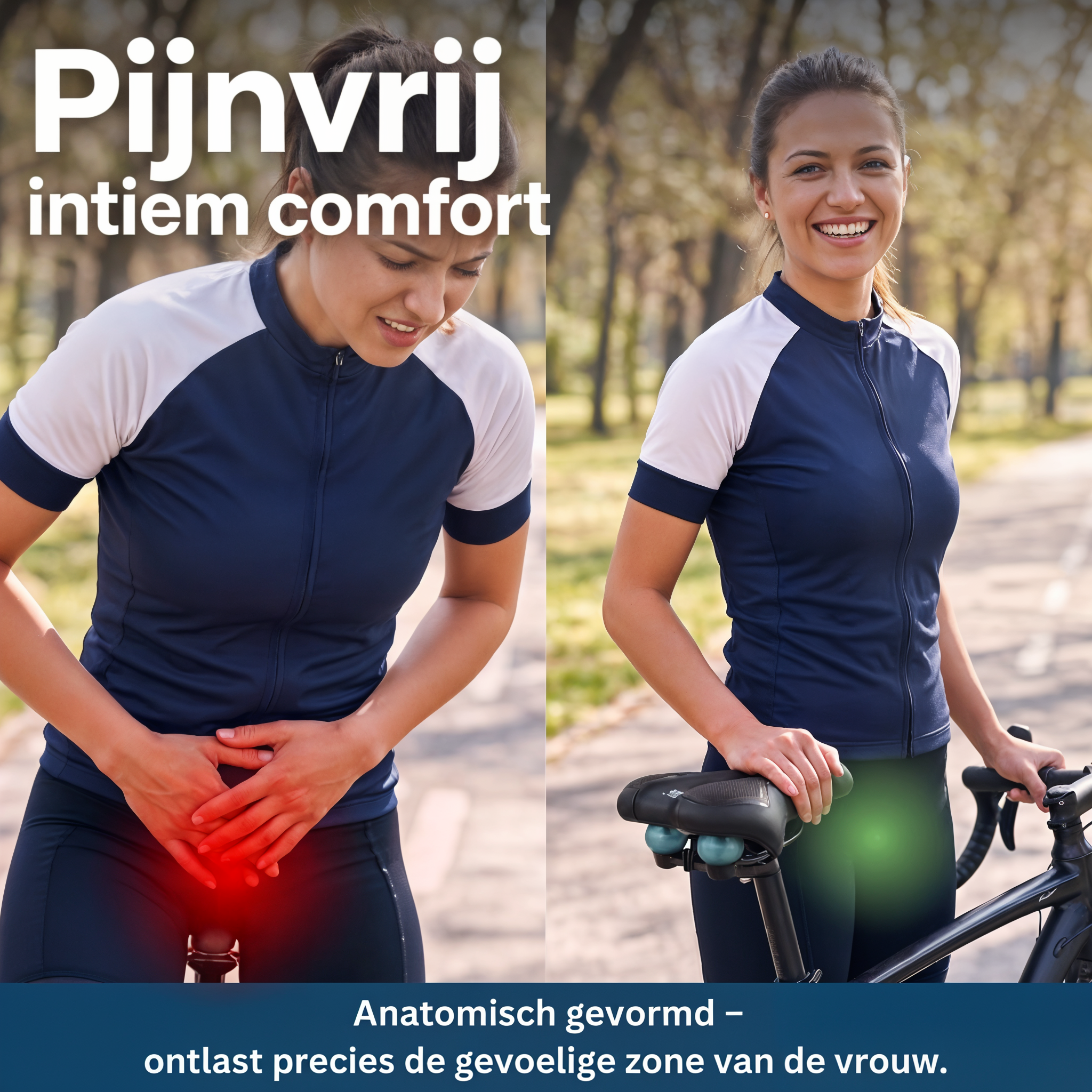 [nl] Pijnvrij intiem comfort - anatomisch gevormde drukverlichting voor vrouwen