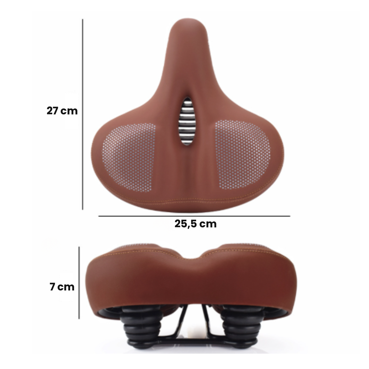 ErgoSoft Fahrradsattel: Maße 27 x 25,5 x 7 cm