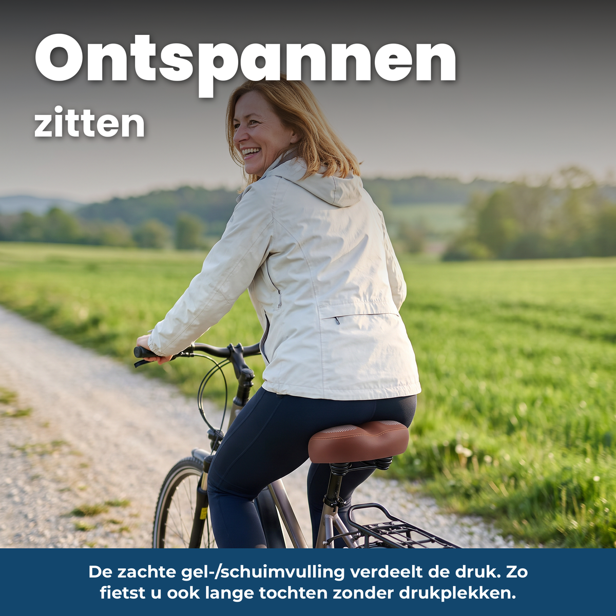 ErgoSoft fietszadel: Ontspannen zitten op lange tochten